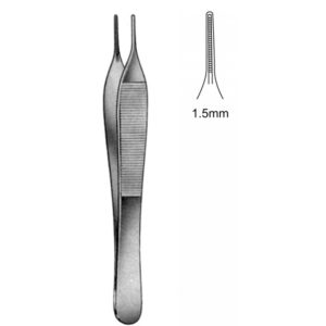 DeBakey Adson Atraumatic Forceps 1.5mm, 12.5cm (14-411-12)