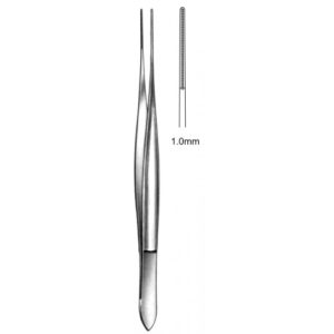 DeBakey Cushing Tissue Forceps Atrauma 1mm, 18cm (14-414-18)